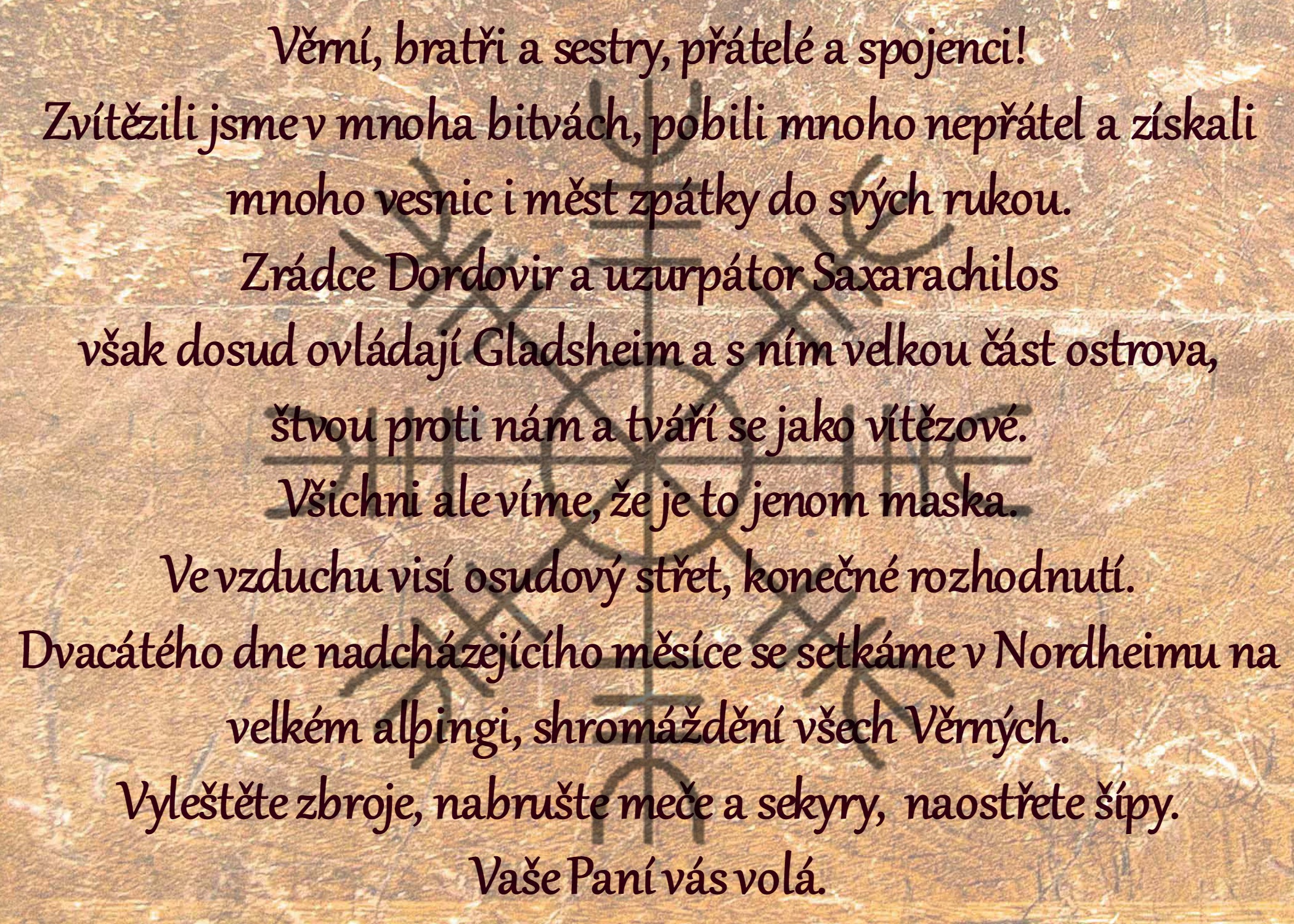 pozvánka pro hráče